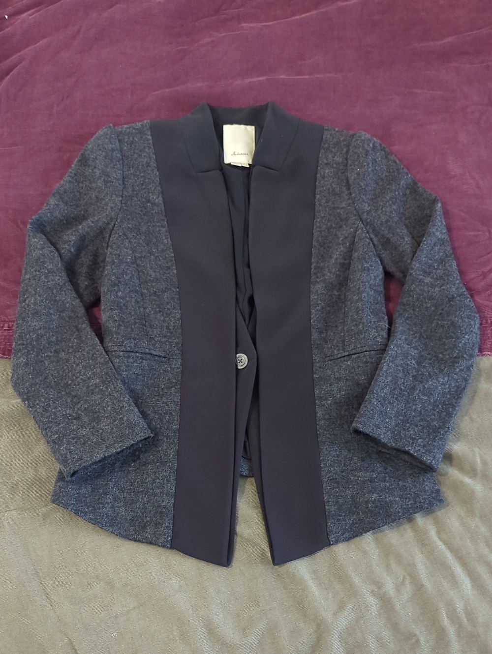 | Anthropologie | Elevenses | Waved Placket Blazer